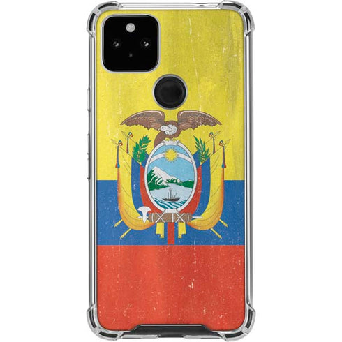 Ecuador Flag Distressed Google Pixel 5a 5G Clear Case